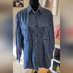 Vintage Polo Denim Button-Up Shirt